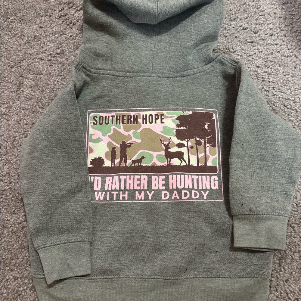 Kids Hunting Hoodie - Forest Green